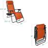 image:imageBest Choice Products Set of 2 Adjustable Steel Mesh Zero Gravity Lounge Chair Recliners wPillows and Cup Holder Trays  MarigoldWhiteBurnt Orange