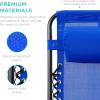 image:imageBest Choice Products Set of 2 Adjustable Steel Mesh Zero Gravity Lounge Chair Recliners wPillows and Cup Holder Trays  MarigoldWhiteCobalt Blue