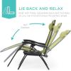image:imageBest Choice Products Set of 2 Adjustable Steel Mesh Zero Gravity Lounge Chair Recliners wPillows and Cup Holder Trays  MarigoldWhiteDusty Green