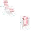 image:imageBest Choice Products Set of 2 Adjustable Steel Mesh Zero Gravity Lounge Chair Recliners wPillows and Cup Holder Trays  MarigoldWhiteFlamingo Striped