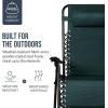 image:imageBest Choice Products Set of 2 Adjustable Steel Mesh Zero Gravity Lounge Chair Recliners wPillows and Cup Holder Trays  MarigoldWhiteForest Green