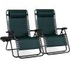 image:imageBest Choice Products Set of 2 Adjustable Steel Mesh Zero Gravity Lounge Chair Recliners wPillows and Cup Holder Trays  MarigoldWhiteForest Green