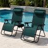 image:imageBest Choice Products Set of 2 Adjustable Steel Mesh Zero Gravity Lounge Chair Recliners wPillows and Cup Holder Trays  MarigoldWhiteForest Green