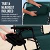 image:imageBest Choice Products Set of 2 Adjustable Steel Mesh Zero Gravity Lounge Chair Recliners wPillows and Cup Holder Trays  MarigoldWhiteForest Green
