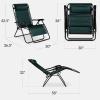 image:imageBest Choice Products Set of 2 Adjustable Steel Mesh Zero Gravity Lounge Chair Recliners wPillows and Cup Holder Trays  MarigoldWhiteForest Green