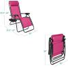 image:imageBest Choice Products Set of 2 Adjustable Steel Mesh Zero Gravity Lounge Chair Recliners wPillows and Cup Holder Trays  MarigoldWhiteHot Pink