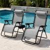 image:imageBest Choice Products Set of 2 Adjustable Steel Mesh Zero Gravity Lounge Chair Recliners wPillows and Cup Holder Trays  MarigoldWhiteIce Gray