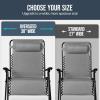 image:imageBest Choice Products Set of 2 Adjustable Steel Mesh Zero Gravity Lounge Chair Recliners wPillows and Cup Holder Trays  MarigoldWhiteIce Gray