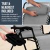 image:imageBest Choice Products Set of 2 Adjustable Steel Mesh Zero Gravity Lounge Chair Recliners wPillows and Cup Holder Trays  MarigoldWhiteIce Gray