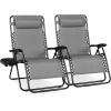 image:imageBest Choice Products Set of 2 Adjustable Steel Mesh Zero Gravity Lounge Chair Recliners wPillows and Cup Holder Trays  MarigoldWhiteIce Gray