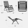 image:imageBest Choice Products Set of 2 Adjustable Steel Mesh Zero Gravity Lounge Chair Recliners wPillows and Cup Holder Trays  MarigoldWhiteIce Gray