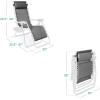 image:imageBest Choice Products Set of 2 Adjustable Steel Mesh Zero Gravity Lounge Chair Recliners wPillows and Cup Holder Trays  MarigoldWhiteIce GrayWhite
