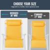 image:imageBest Choice Products Set of 2 Adjustable Steel Mesh Zero Gravity Lounge Chair Recliners wPillows and Cup Holder Trays  MarigoldWhiteMarigoldWhite