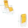 image:imageBest Choice Products Set of 2 Adjustable Steel Mesh Zero Gravity Lounge Chair Recliners wPillows and Cup Holder Trays  MarigoldWhiteMarigoldWhite