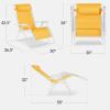 image:imageBest Choice Products Set of 2 Adjustable Steel Mesh Zero Gravity Lounge Chair Recliners wPillows and Cup Holder Trays  MarigoldWhiteMarigoldWhite