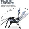 image:imageBest Choice Products Set of 2 Adjustable Steel Mesh Zero Gravity Lounge Chair Recliners wPillows and Cup Holder Trays  MarigoldWhiteMediterranean Blue Stripes