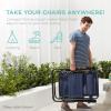 image:imageBest Choice Products Set of 2 Adjustable Steel Mesh Zero Gravity Lounge Chair Recliners wPillows and Cup Holder Trays  MarigoldWhiteMint