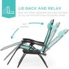 image:imageBest Choice Products Set of 2 Adjustable Steel Mesh Zero Gravity Lounge Chair Recliners wPillows and Cup Holder Trays  MarigoldWhiteMint