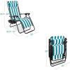 image:imageBest Choice Products Set of 2 Adjustable Steel Mesh Zero Gravity Lounge Chair Recliners wPillows and Cup Holder Trays  MarigoldWhitePeacock Striped