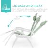 image:imageBest Choice Products Set of 2 Adjustable Steel Mesh Zero Gravity Lounge Chair Recliners wPillows and Cup Holder Trays  MarigoldWhiteSage GreenWhite