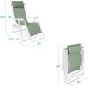 image:imageBest Choice Products Set of 2 Adjustable Steel Mesh Zero Gravity Lounge Chair Recliners wPillows and Cup Holder Trays  MarigoldWhiteSage GreenWhite