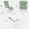 image:imageBest Choice Products Set of 2 Adjustable Steel Mesh Zero Gravity Lounge Chair Recliners wPillows and Cup Holder Trays  MarigoldWhiteSage GreenWhite