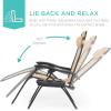 image:imageBest Choice Products Set of 2 Adjustable Steel Mesh Zero Gravity Lounge Chair Recliners wPillows and Cup Holder Trays  MarigoldWhiteSand