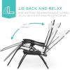 image:imageBest Choice Products Set of 2 Adjustable Steel Mesh Zero Gravity Lounge Chair Recliners wPillows and Cup Holder Trays  MarigoldWhiteWhite
