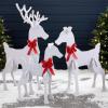 image:imageBest Choice Products 3Piece 56in Reindeer Family Silhouette Set Outdoor Christmas Deer Set PVC Yard Decoration Holiday Decor for Lawn Garden Display wBuck Doe Fawn