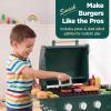 image:imageBest Choice Products Kids BBQ Grill Playset Wooden Play Kitchen Toy with 28 Accessories Realistic Toy Grill with Clicking Knobs Side Burners amp Storage IndoorOutdoor for Toddlers Boys amp Girls