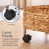 image:imageBest Choice Products 3Tier Round Rolling Nursery Caddy wWheels Handwoven Utility Cart Storage Organization for Bathroom Craft Room Laundry Room  Natural