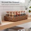 image:imageBest Choice Products 5Piece Flatware Organizer Set Woven Modular Silverware amp Utensil Drawer Organizer Trays Drawer Divider Storage Containers for Kitchen Bathroom amp Office Utensils  ChestnutChestnut