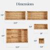 image:imageBest Choice Products 5Piece Flatware Organizer Set Woven Modular Silverware amp Utensil Drawer Organizer Trays Drawer Divider Storage Containers for Kitchen Bathroom amp Office Utensils  ChestnutNatural