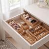 image:imageBest Choice Products 5Piece Flatware Organizer Set Woven Modular Silverware amp Utensil Drawer Organizer Trays Drawer Divider Storage Containers for Kitchen Bathroom amp Office Utensils  ChestnutNatural