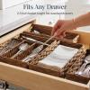 image:imageBest Choice Products 5Piece Flatware Organizer Set Woven Modular Silverware amp Utensil Drawer Organizer Trays Drawer Divider Storage Containers for Kitchen Bathroom amp Office Utensils  ChestnutChestnut