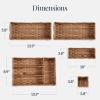 image:imageBest Choice Products 5Piece Flatware Organizer Set Woven Modular Silverware amp Utensil Drawer Organizer Trays Drawer Divider Storage Containers for Kitchen Bathroom amp Office Utensils  ChestnutChestnut