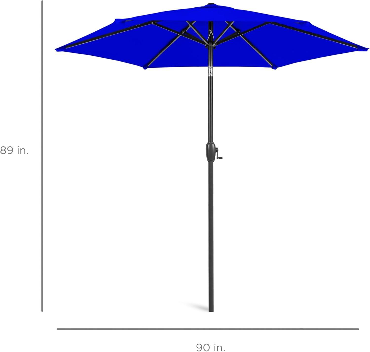 image:imageBest Choice Products 75ft HeavyDuty Round Outdoor Market Table Patio Umbrella wSteel Pole Push Button Tilt Easy Crank Lift  RedResort Blue