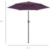 image:imageBest Choice Products 75ft HeavyDuty Round Outdoor Market Table Patio Umbrella wSteel Pole Push Button Tilt Easy Crank Lift  RedAmethyst Purple