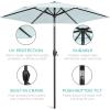 image:imageBest Choice Products 75ft HeavyDuty Round Outdoor Market Table Patio Umbrella wSteel Pole Push Button Tilt Easy Crank Lift  RedBaby Blue
