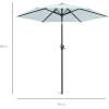image:imageBest Choice Products 75ft HeavyDuty Round Outdoor Market Table Patio Umbrella wSteel Pole Push Button Tilt Easy Crank Lift  RedBaby Blue