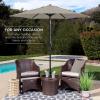 image:imageBest Choice Products 75ft HeavyDuty Round Outdoor Market Table Patio Umbrella wSteel Pole Push Button Tilt Easy Crank Lift  RedBeige