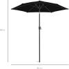 image:imageBest Choice Products 75ft HeavyDuty Round Outdoor Market Table Patio Umbrella wSteel Pole Push Button Tilt Easy Crank Lift  RedBlack
