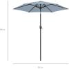 image:imageBest Choice Products 75ft HeavyDuty Round Outdoor Market Table Patio Umbrella wSteel Pole Push Button Tilt Easy Crank Lift  RedBreeze Blue