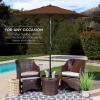 image:imageBest Choice Products 75ft HeavyDuty Round Outdoor Market Table Patio Umbrella wSteel Pole Push Button Tilt Easy Crank Lift  RedBrown