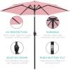 image:imageBest Choice Products 75ft HeavyDuty Round Outdoor Market Table Patio Umbrella wSteel Pole Push Button Tilt Easy Crank Lift  RedCarnation