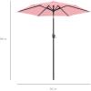 image:imageBest Choice Products 75ft HeavyDuty Round Outdoor Market Table Patio Umbrella wSteel Pole Push Button Tilt Easy Crank Lift  RedCarnation