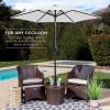 image:imageBest Choice Products 75ft HeavyDuty Round Outdoor Market Table Patio Umbrella wSteel Pole Push Button Tilt Easy Crank Lift  RedFog Gray