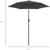 image:imageBest Choice Products 75ft HeavyDuty Round Outdoor Market Table Patio Umbrella wSteel Pole Push Button Tilt Easy Crank Lift  RedGray