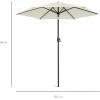 image:imageBest Choice Products 75ft HeavyDuty Round Outdoor Market Table Patio Umbrella wSteel Pole Push Button Tilt Easy Crank Lift  RedIvory