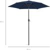 image:imageBest Choice Products 75ft HeavyDuty Round Outdoor Market Table Patio Umbrella wSteel Pole Push Button Tilt Easy Crank Lift  RedNavy Blue